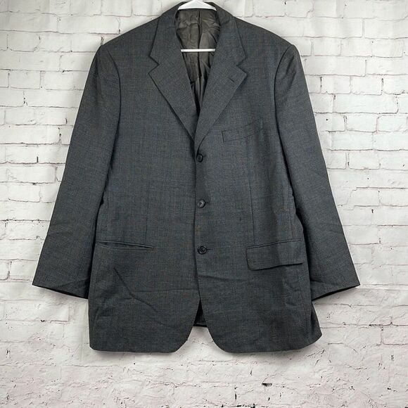 Corneliani Sports Coat Mens 54 Blazer Wool 3 Button Textured Gray
